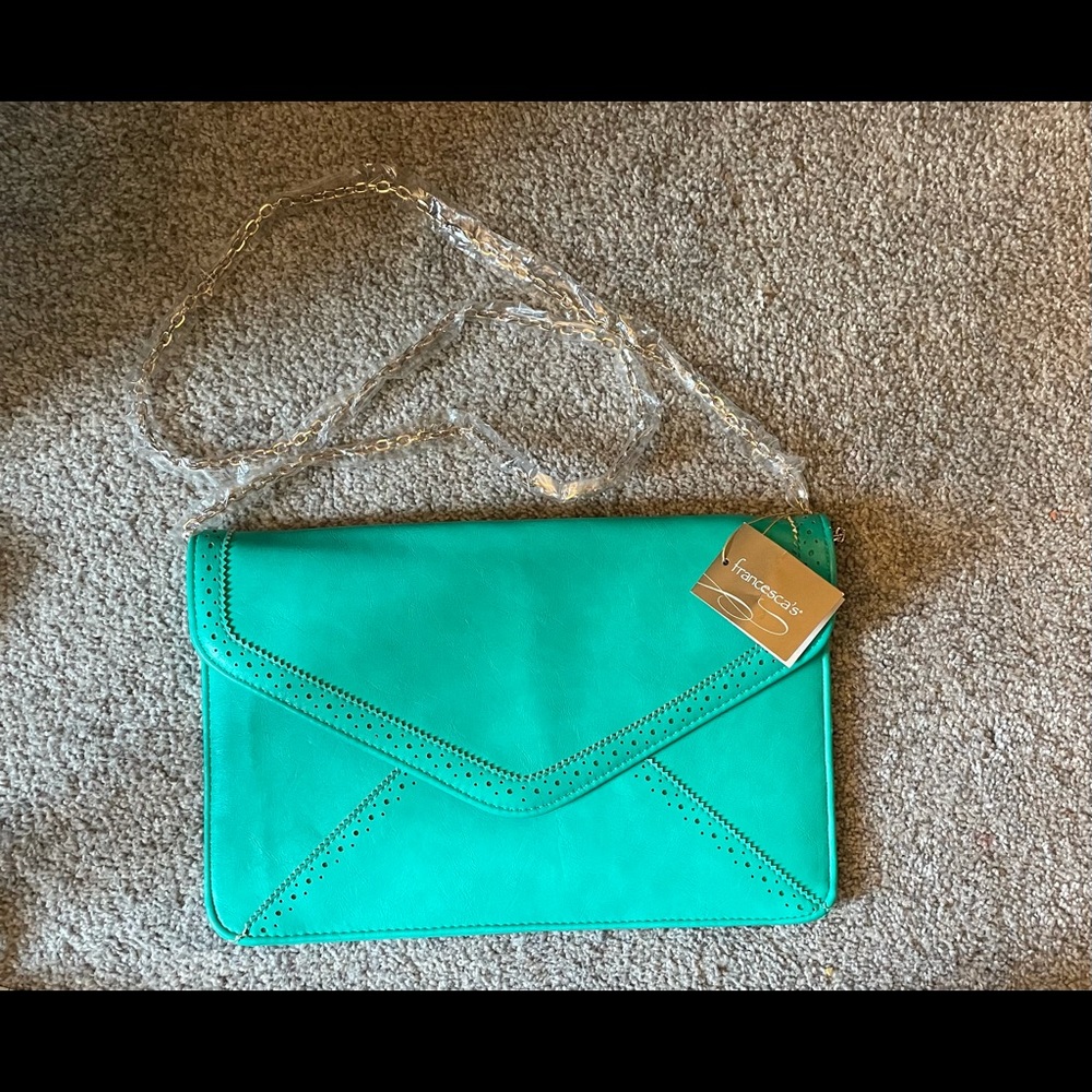 NWT Francescas teal purse